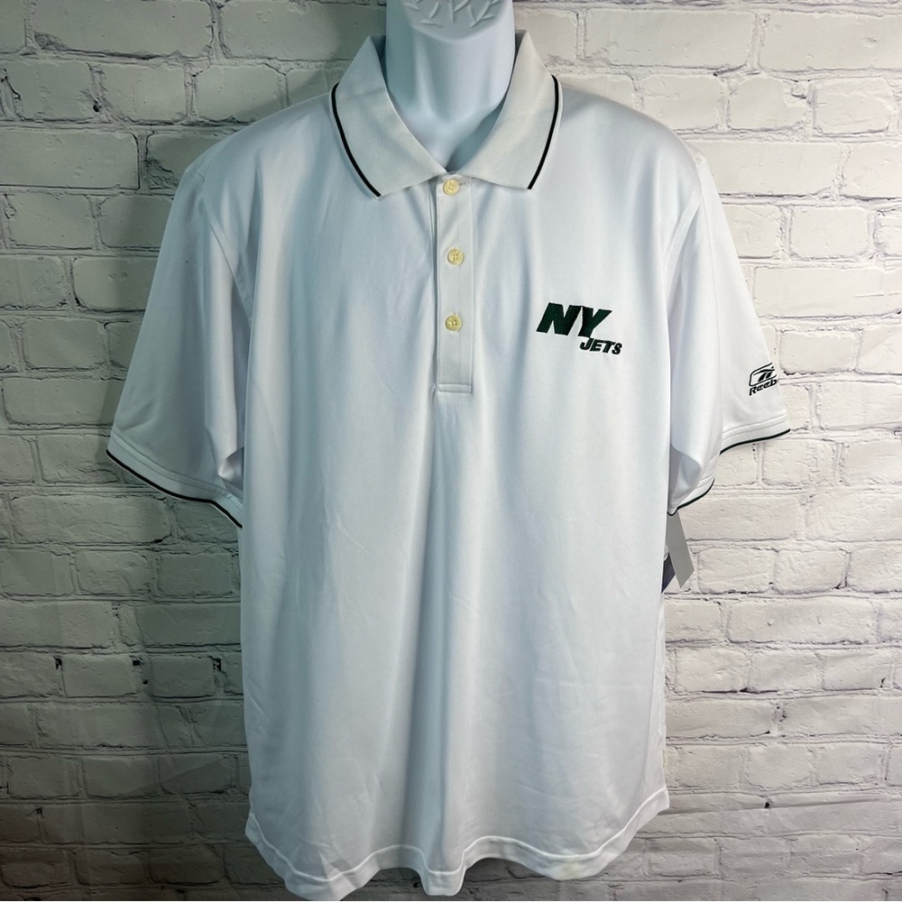 REEBOK NY Jets NFL Team Apparel Polo Shirt Large NWT